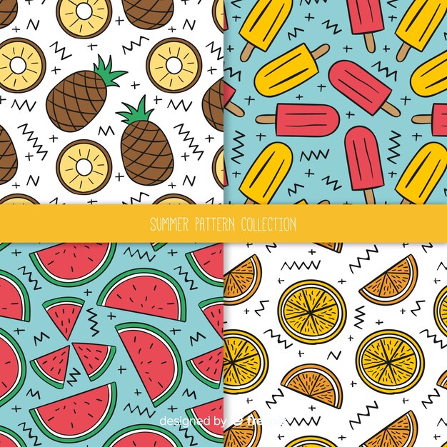 Colorful summer element pattern