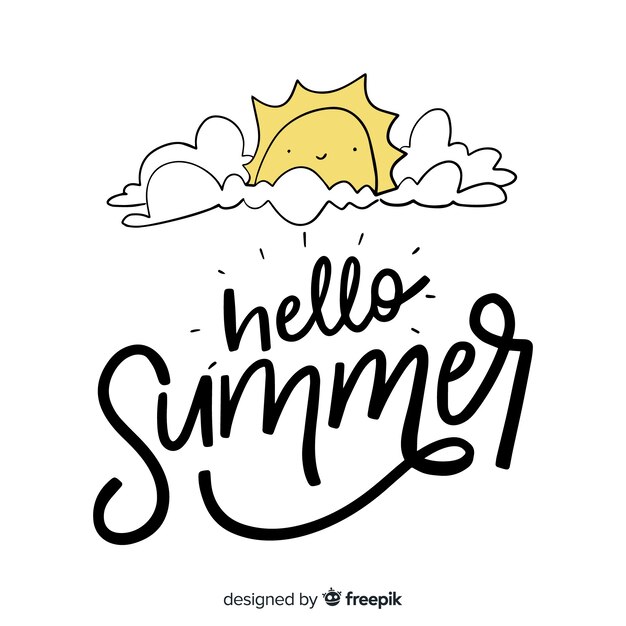 Colorful summer lettering