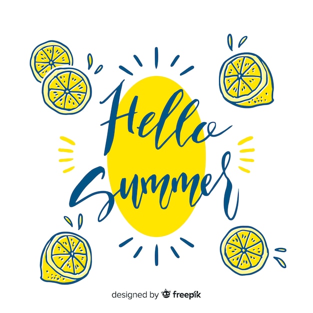 Colorful summer lettering