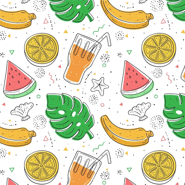 Free vector colorful summer patern