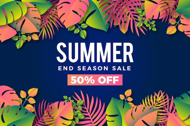 Colorful summer sale promotional background