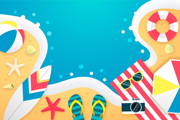 Colorful summer wallpaper illustrated