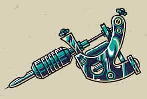 Free vector colorful tattoo machine concept