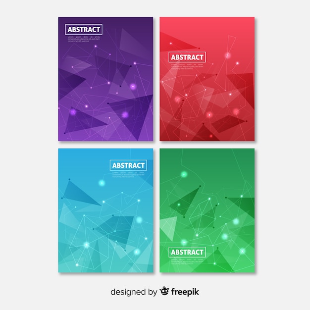 Free vector colorful technology brochure collection