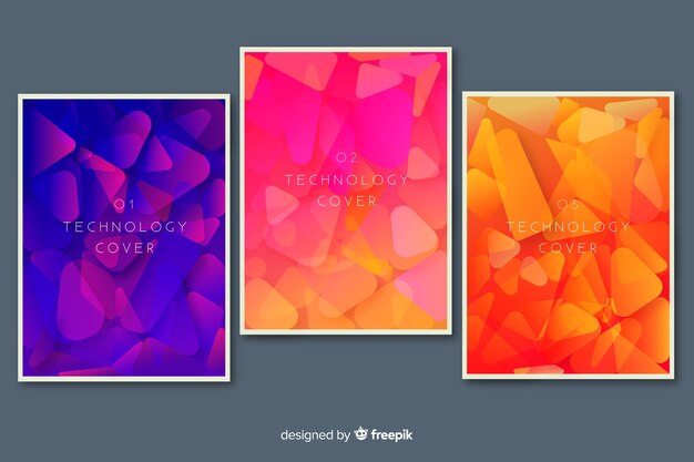 Colorful technology cover collection