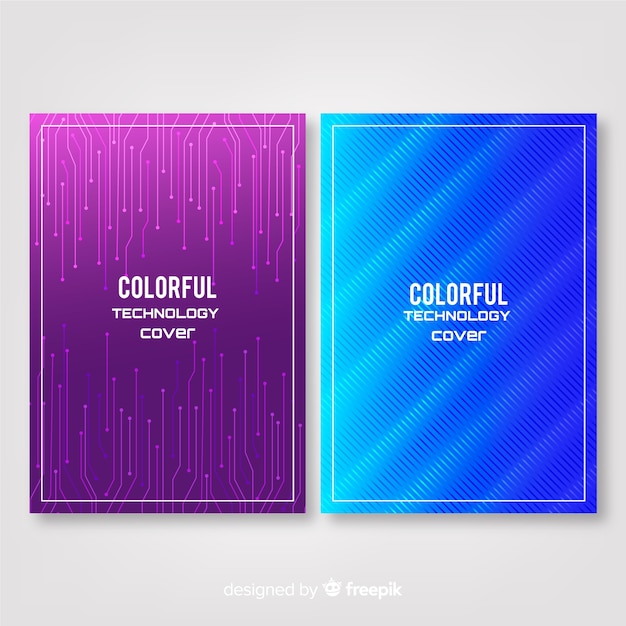 Colorful technology cover collection