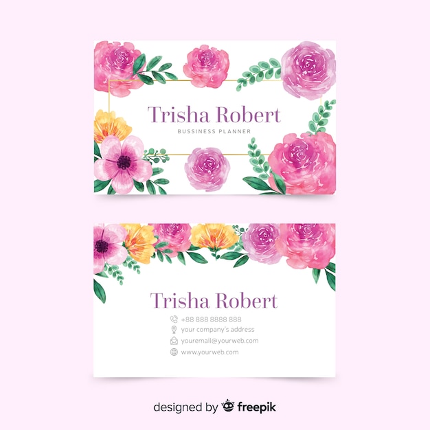 Colorful template concept for business card