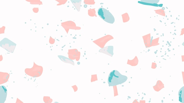 Free vector colorful terrazzo abstract background seamless pattern in pink and blue