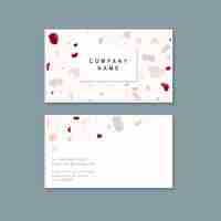 Free vector colorful terrazzo pattern business card vector