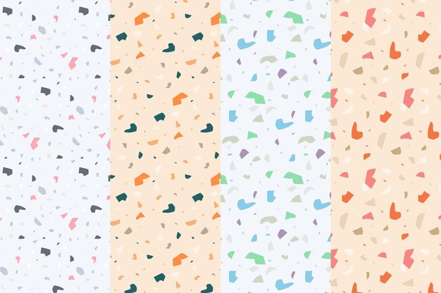 Colorful terrazzo pattern design