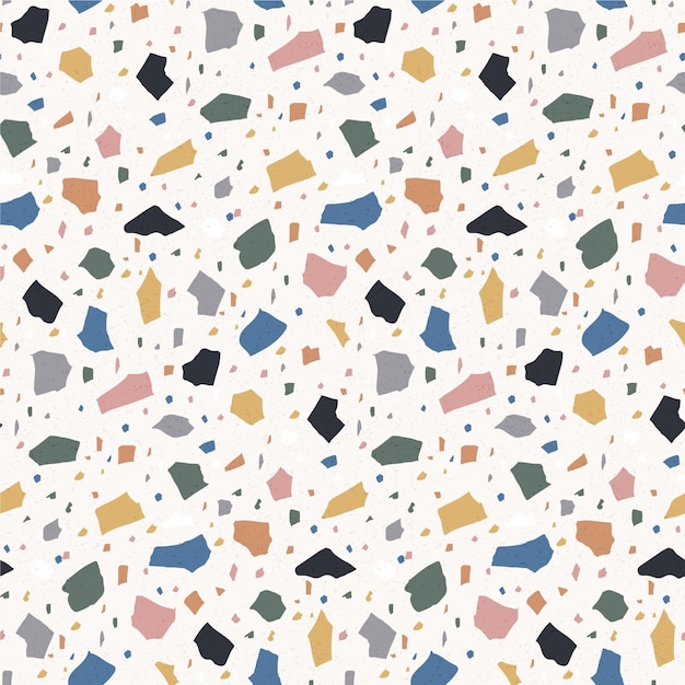 Colorful terrazzo pattern design