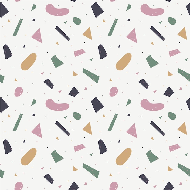 Colorful terrazzo pattern design