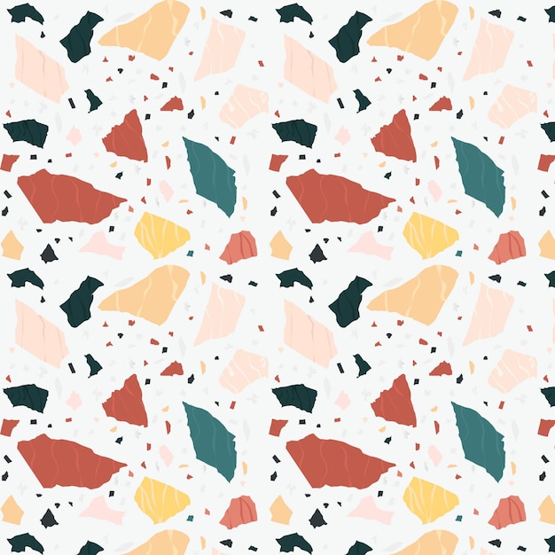 Free vector colorful terrazzo pattern design