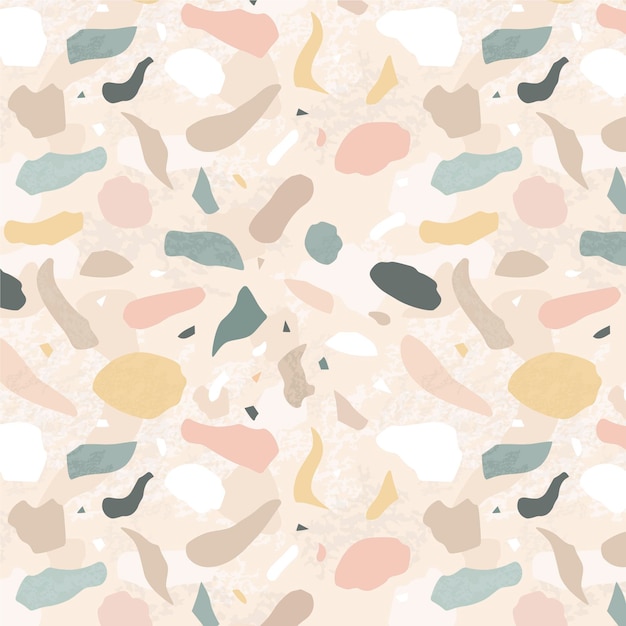 Colorful terrazzo pattern design