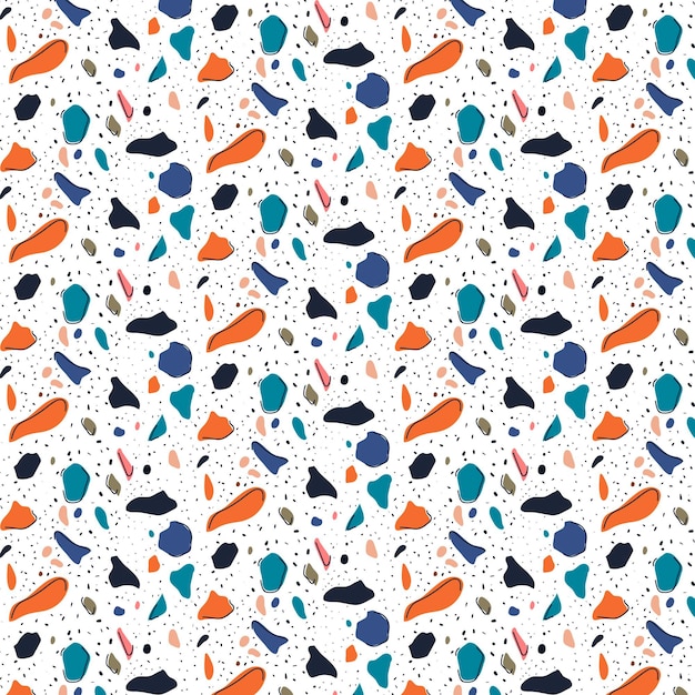 Free vector colorful terrazzo pattern design