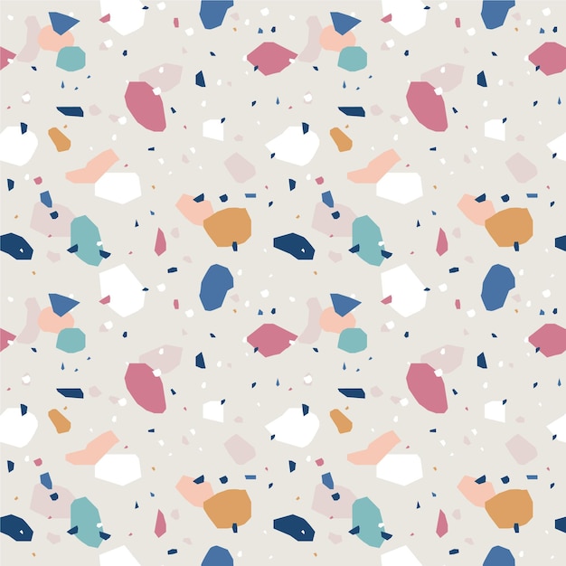 Colorful terrazzo pattern design