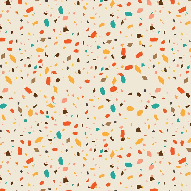 Colorful terrazzo pattern design