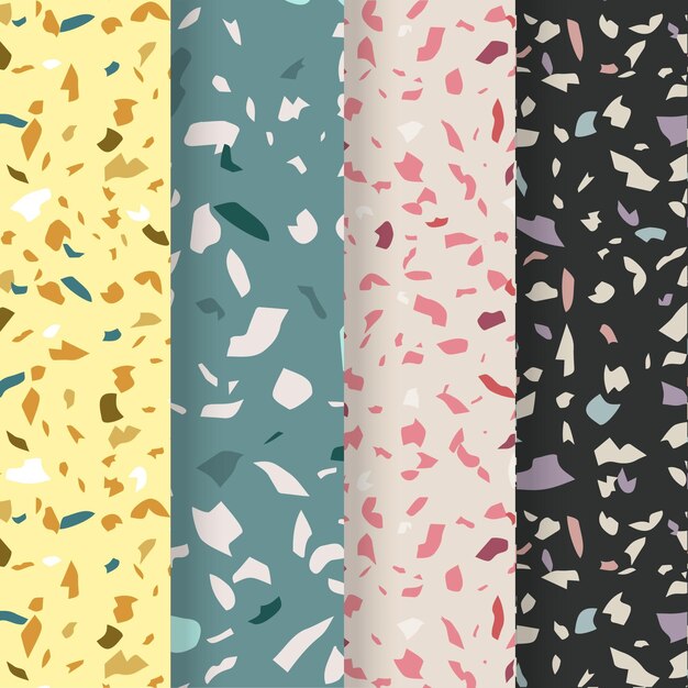 Colorful terrazzo pattern design