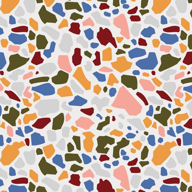 Colorful terrazzo pattern design