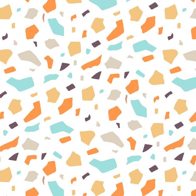 Colorful terrazzo pattern design