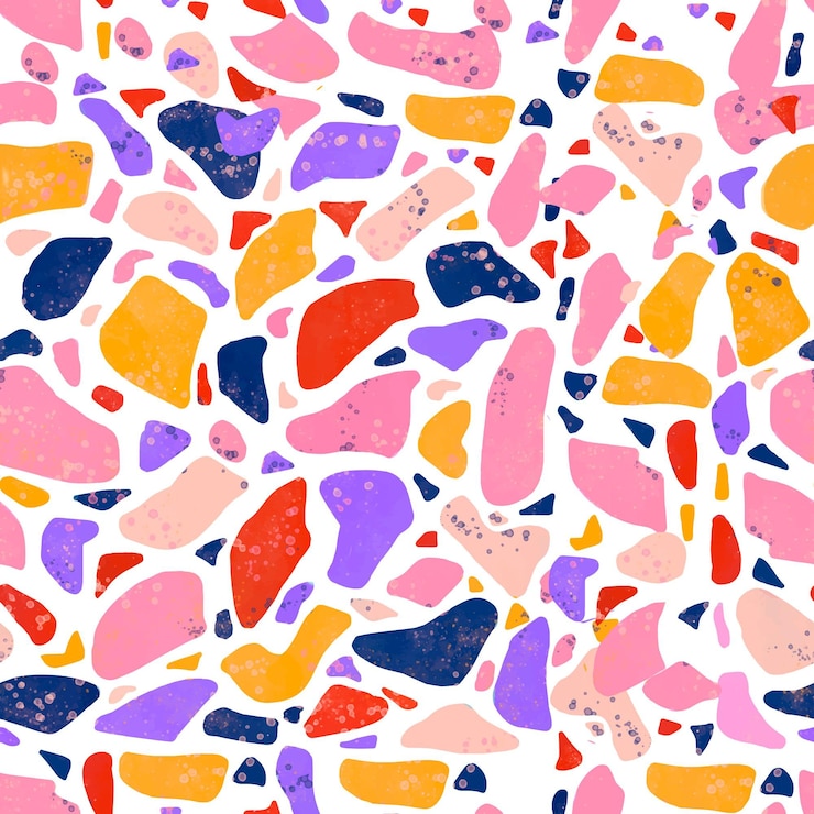 Free Vector colorful terrazzo pattern design