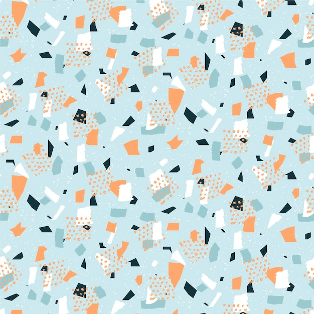 Colorful terrazzo pattern design