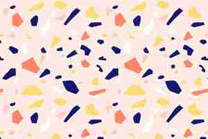 Free vector colorful terrazzo pattern design