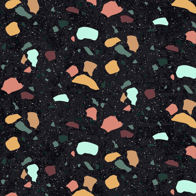 Colorful terrazzo pattern design