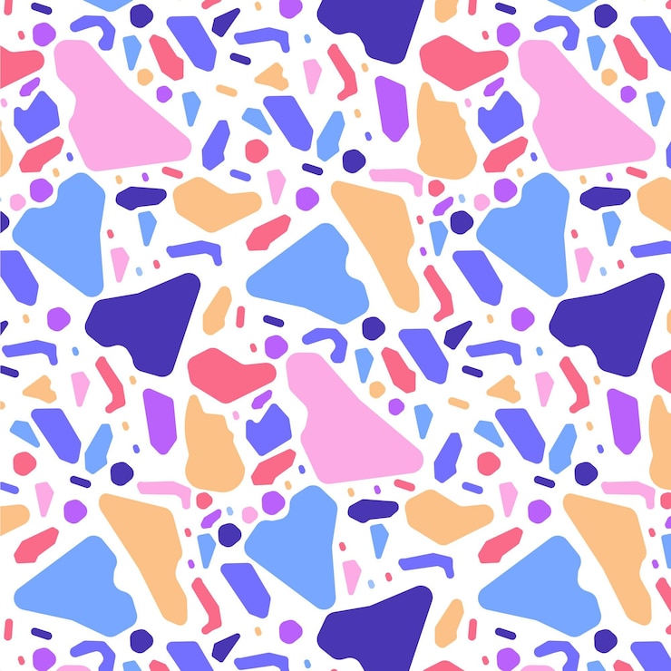 Free Vector colorful terrazzo pattern flat design