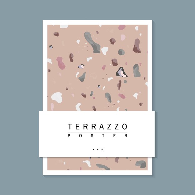 Colorful Terrazzo pattern poster vector