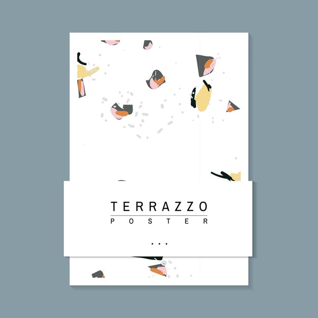 Красочный Terrazzo шаблон плакат вектор