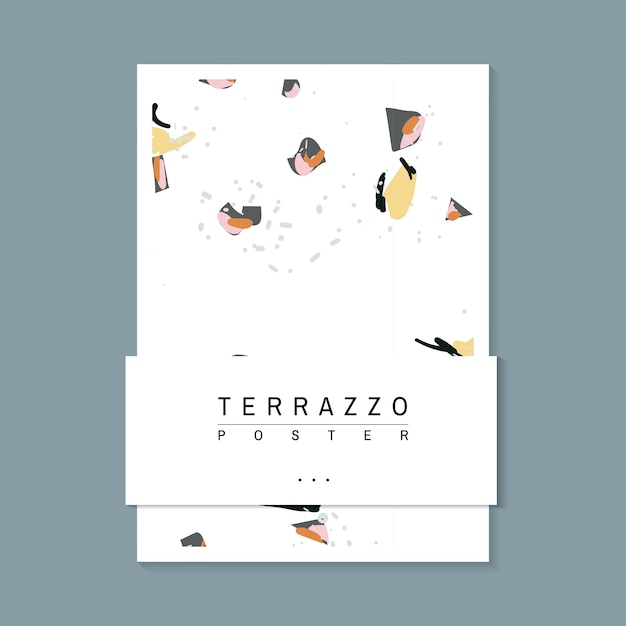 Красочный Terrazzo шаблон плакат вектор