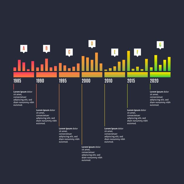 Красочные сроки инфографики