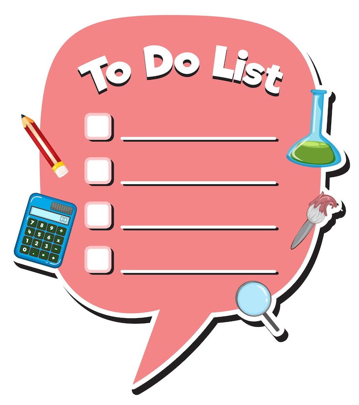 Free Vector colorful todo list illustration