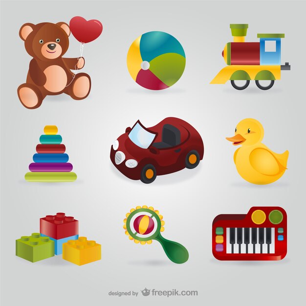 Colorful toys pack