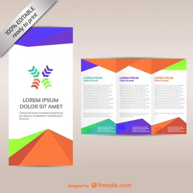 Colorful tri-fold brochure template