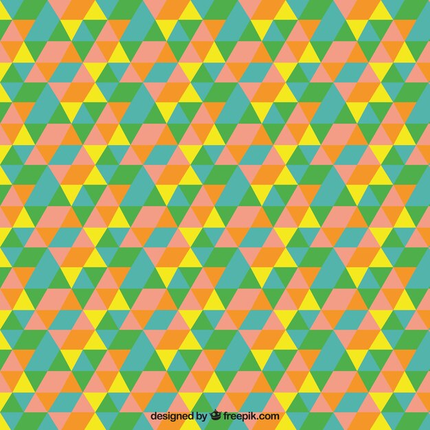 カラフルな三角形のモザイクパターン