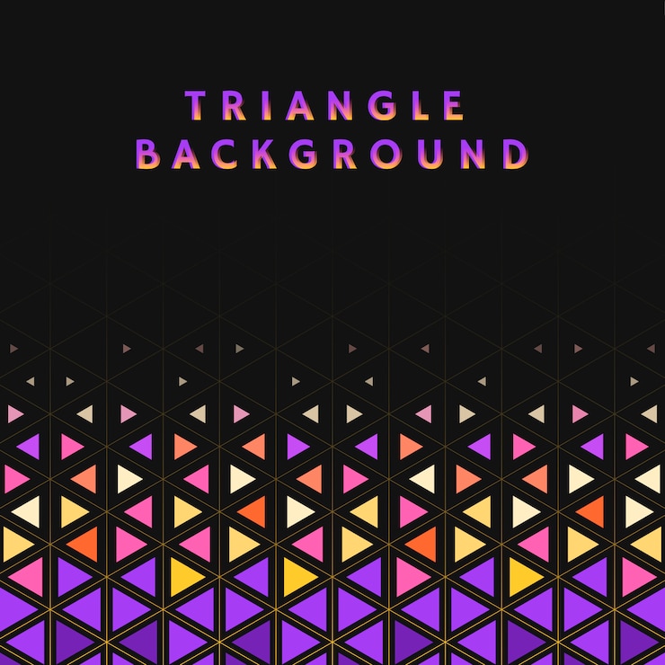Free Vector colorful triangle pattern illustration