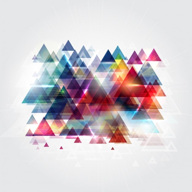 Free vector colorful triangular background