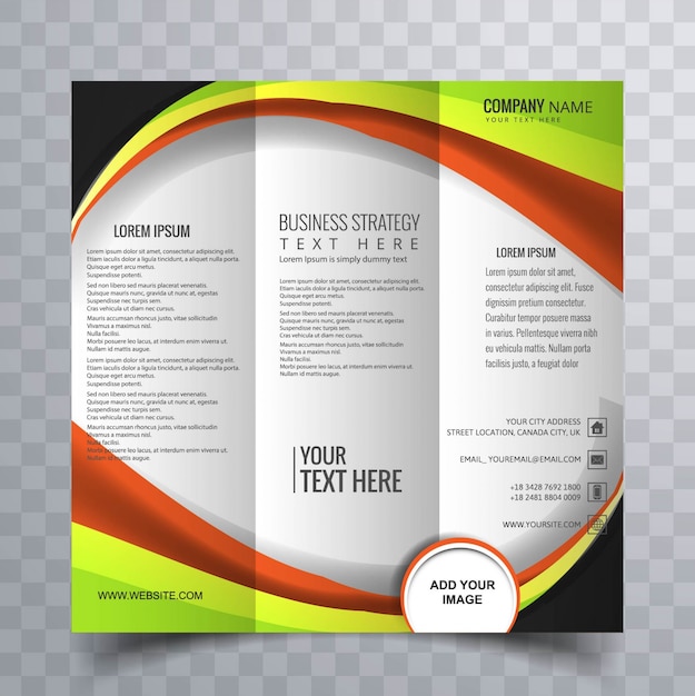 Colorful trifold brochure