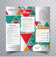 Free vector colorful trifold brochure