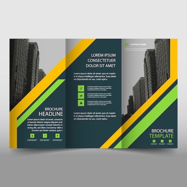 Colorful trifold business brochure template