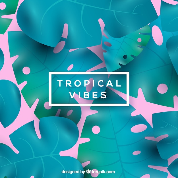 Free vector colorful tropical background with realistic design