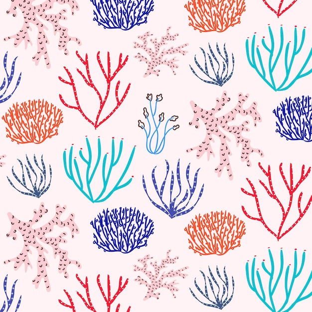 Colorful underwater coral pattern