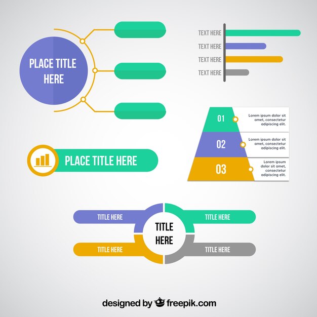 Красочное разнообразие инфографических элементов