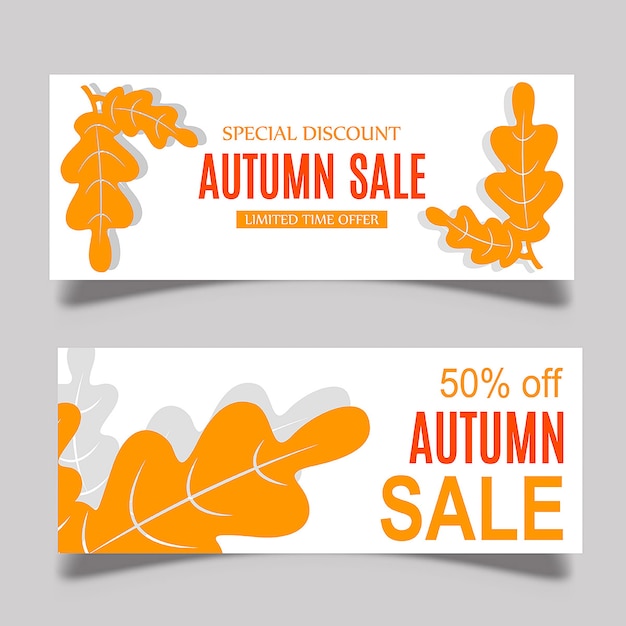 Free vector colorful vector autumn banner design