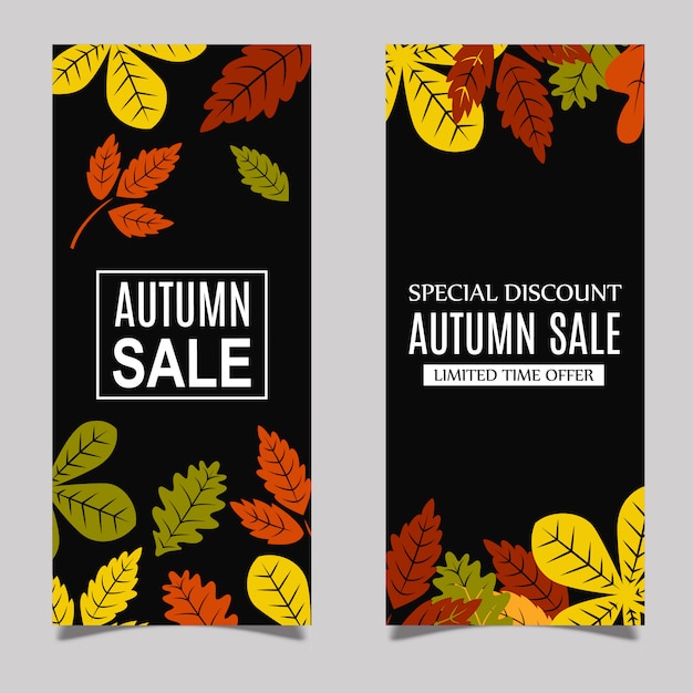 Colorful Vector Autumn Leaflet Design