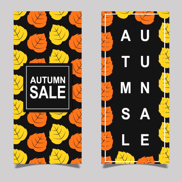 Free vector colorful vector autumn leaflet design