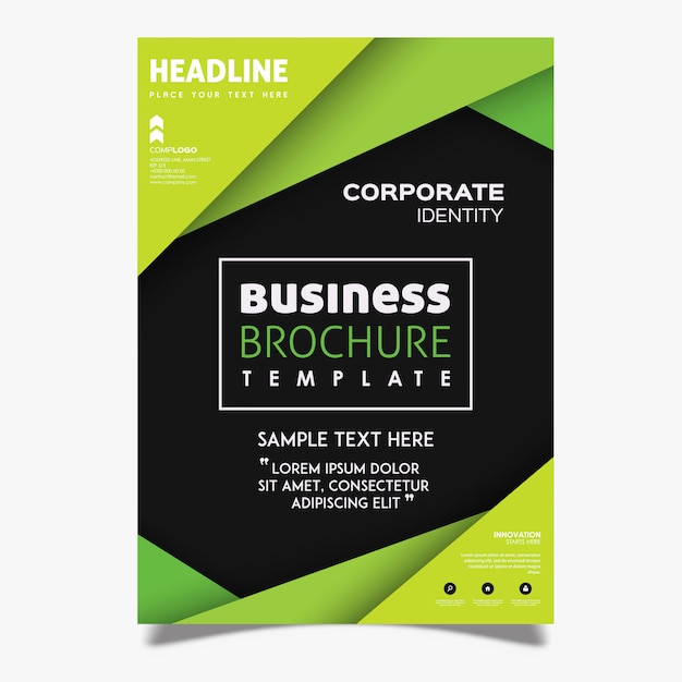 Free vector colorful vector business brochure template design
