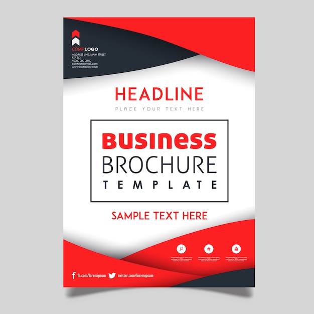 Colorful Vector Business Brochure Template Design